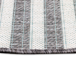 Liora Manne Malibu Faded Stripe Indoor Outdoor Area Rug Aqua