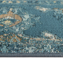 Load image into Gallery viewer, Liora Manne Marina Kashan Indoor Outdoor Area Rug Blue