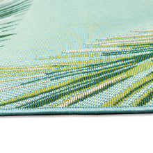 Load image into Gallery viewer, Liora Manne Marina Palm Border Indoor Outdoor Area Rug Aqua