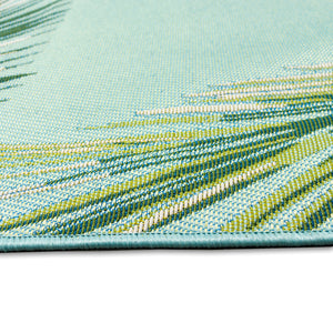 Liora Manne Marina Palm Border Indoor Outdoor Area Rug Aqua