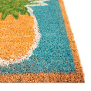 Liora Manne Natura Pineapples Outdoor Door Mat Aqua