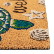 Load image into Gallery viewer, Liora Manne Natura Seaturtle Welcome Outdoor Door Mat Natural