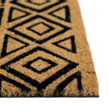 Load image into Gallery viewer, Liora Manne Natura Mudcloth Outdoor Door Mat Black