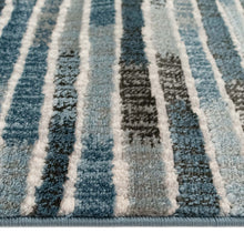 Load image into Gallery viewer, Liora Manne Soho Stripe Indoor Area Rug Blue