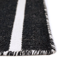 Load image into Gallery viewer, Liora Manne Sorrento Pinstripe Indoor Outdoor Area Rug Black