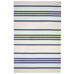 Liora Manne Plaza Stripe Indoor Outdoor Area Rug Navy