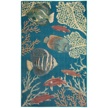 Load image into Gallery viewer, Liora Manne Patio Fish Indoor Outdoor Area Rug Turquoise