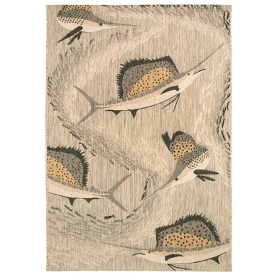 Liora Manne Portofino Sailfish Indoor Outdoor Area Rug Natural