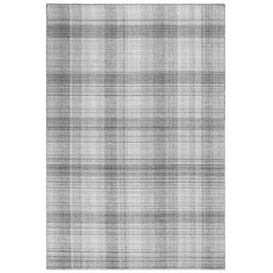 Liora Manne Preston Plaid Indoor Outdoor Area Rug Silver