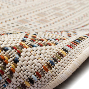 Liora Manne Avena Panel Stripe Indoor Outdoor Area Rug Ivory