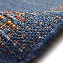 Load image into Gallery viewer, Liora Manne Avena Diamond Stripe Indoor Outdoor Area Rug Denim