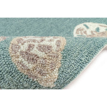 Load image into Gallery viewer, Liora Manne Capri Seashell Border Indoor Outdoor Area Rug Aqua