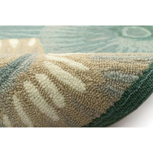 Liora Manne Capri Pleated Inkcap Indoor Outdoor Area Rug Aqua