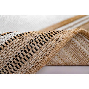 Liora Manne Carmel Multi Border Indoor Outdoor Area Rug Sand