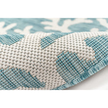 Load image into Gallery viewer, Liora Manne Carmel Coral Border Indoor Outdoor Area Rug Aqua