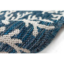 Load image into Gallery viewer, Liora Manne Carmel Coral Border Indoor Outdoor Area Rug Navy