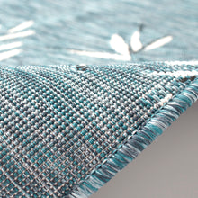 Load image into Gallery viewer, Liora Manne Carmel Bamboo Border Indoor Outdoor Area Rug Aqua
