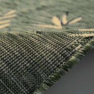 Liora Manne Carmel Bamboo Border Indoor Outdoor Area Rug Green