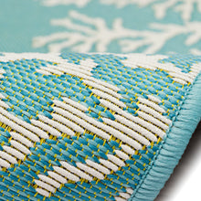 Load image into Gallery viewer, Liora Manne Esencia Coral Edge Indoor Outdoor Mat Aqua