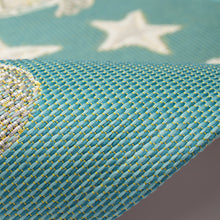 Load image into Gallery viewer, Liora Manne Esencia Turtle And Stars Indoor Outdoor Area Mat Aqua