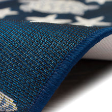 Load image into Gallery viewer, Liora Manne Esencia Turtle And Stars Indoor Outdoor Mat Navy