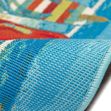 Load image into Gallery viewer, Liora Manne Esencia Flip Flops Forever Indoor Outdoor Mat Blue