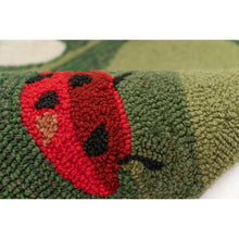 Load image into Gallery viewer, Liora Manne Frontporch Ladybugs Indoor Outdoor Area Rug Green