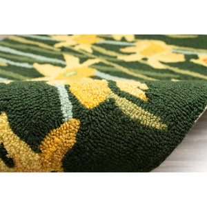 Liora Manne Frontporch Daffodil Indoor Outdoor Area Rug Green