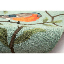 Load image into Gallery viewer, Liora Manne Ravella Birds On Branches Indoor Outdoor Area Rug Aqua