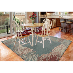 Liora Manne Riviera Reef Border Indoor Outdoor Area Rug Ocean