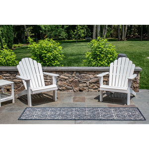 Liora Manne Carmel Antique Tile Indoor Outdoor Area Rug Navy