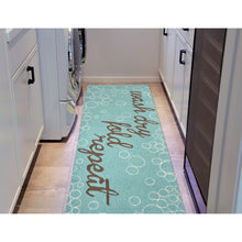 Load image into Gallery viewer, Liora Manne Frontporch Wash...and Repeat Indoor Outdoor Area Rug Aqua