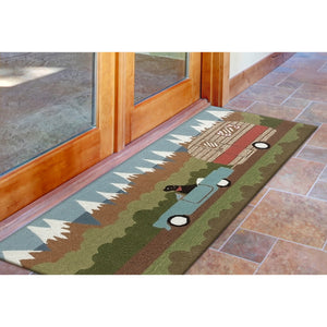 Liora Manne Frontporch Camping Dog Indoor Outdoor Area Rug Green