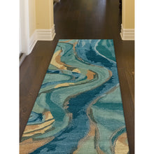 Load image into Gallery viewer, Liora Manne Corsica Panorama Indoor Area Rug Blue/Green