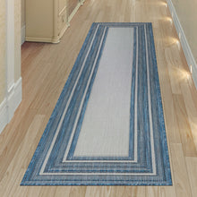 Load image into Gallery viewer, Liora Manne Carmel Multi Border Indoor Outdoor Area Rug Navy