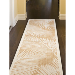 Liora Manne Carmel Fronds Indoor Outdoor Area Rug Sand