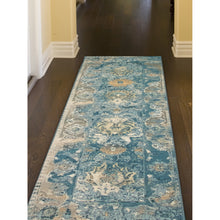 Load image into Gallery viewer, Liora Manne Marina Kashan Indoor Outdoor Area Rug Blue