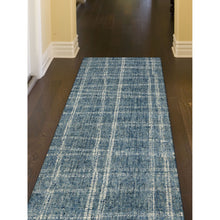 Load image into Gallery viewer, Liora Manne Savannah Mad Plaid Indoor Area Rug Blue