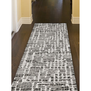 Liora Manne Savannah Grid Indoor Area Rug Charcoal