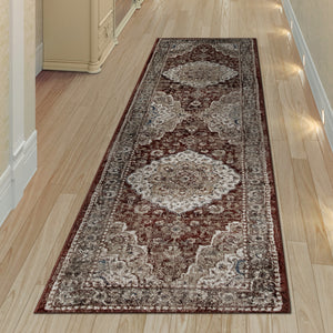 Liora Manne Ashford Medallion Indoor Area Rug Red