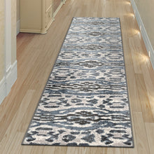 Load image into Gallery viewer, Liora Manne Soho Safari Stripe Indoor Area Rug Black/Blue