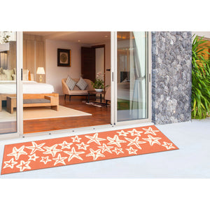 Liora Manne Capri Starfish Indoor Outdoor Area Rug Coral