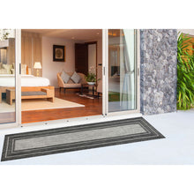 Load image into Gallery viewer, Liora Manne Carmel Multi Border Indoor Outdoor Area Rug Black