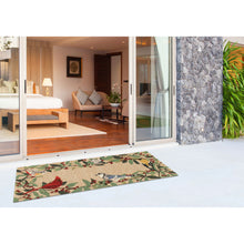 Load image into Gallery viewer, Liora Manne Frontporch Bird Border Indoor Outdoor Area Rug Natural