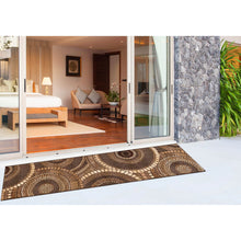 Load image into Gallery viewer, Liora Manne Marina Circles Indoor Outdoor Area Rug Brown