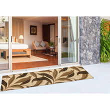 Load image into Gallery viewer, Liora Manne Ravella Leaf Indoor Outdoor Area Rug Neutral