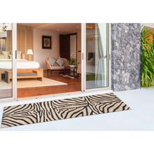 Load image into Gallery viewer, Liora Manne Ravella Zebra Indoor Outdoor Area Rug Black