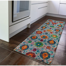 Load image into Gallery viewer, Liora Manne Fiesta Medallions Indoor Rug Aqua