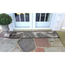 Load image into Gallery viewer, Liora Manne Carmel Fronds Indoor Outdoor Area Rug Black