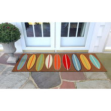 Load image into Gallery viewer, Liora Manne Frontporch Surfboards Indoor Outdoor Area Rug Brown